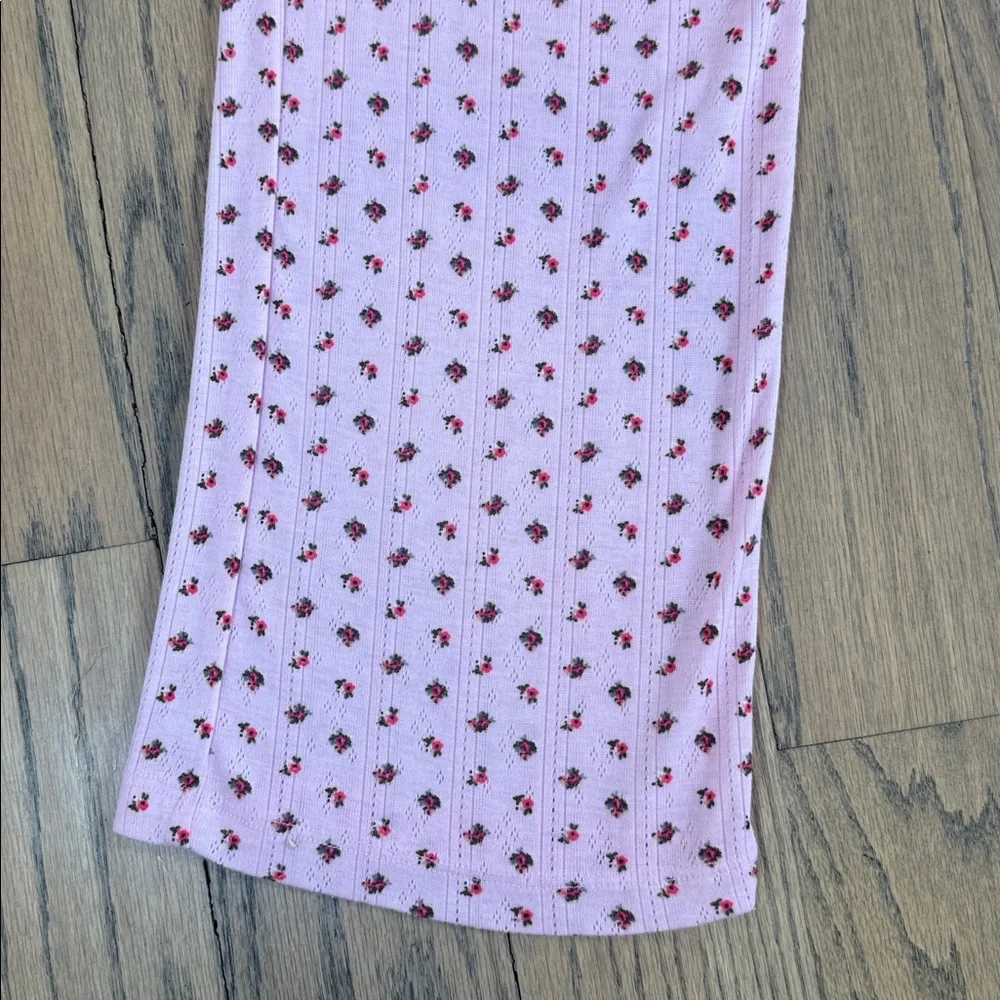 Gap Girls Pink Ditsy Floral Print 2-Piece Long Sleeve Pajama Set Size 14 - Picture 4 of 8